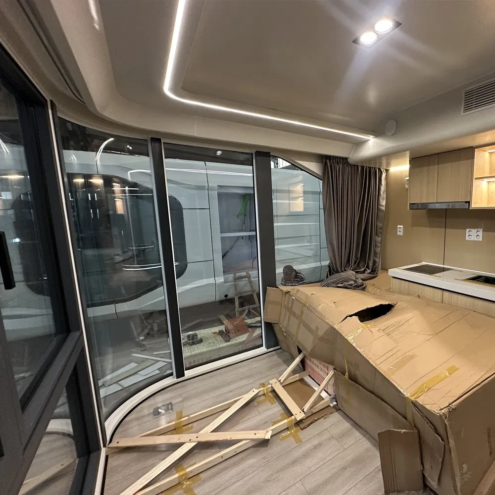Casa cápsula modular prefabricada, contenedor contemporáneo, cabaña cápsula, casa prefabricada completa y móvil para soluciones de proyectos