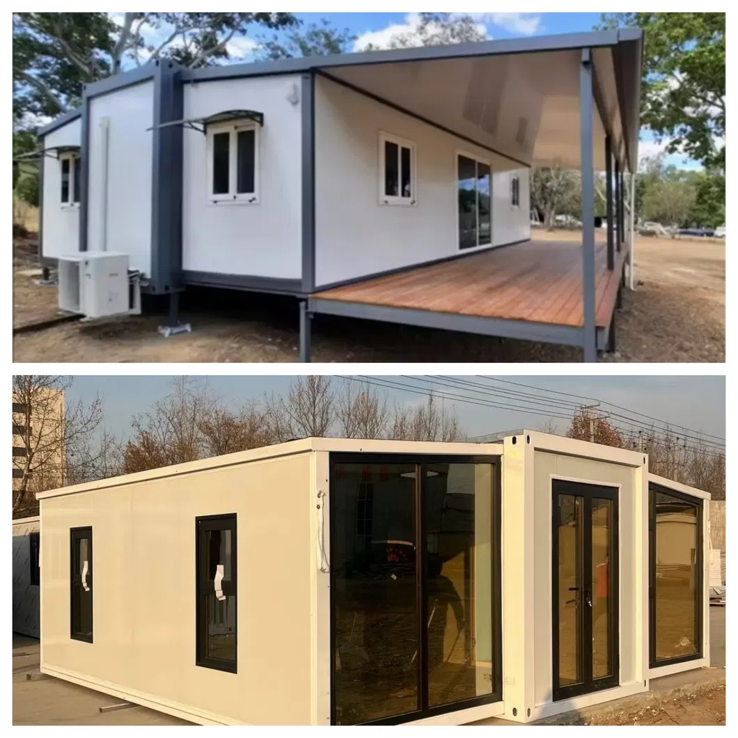 Detalle de estructura de acero de casa modular