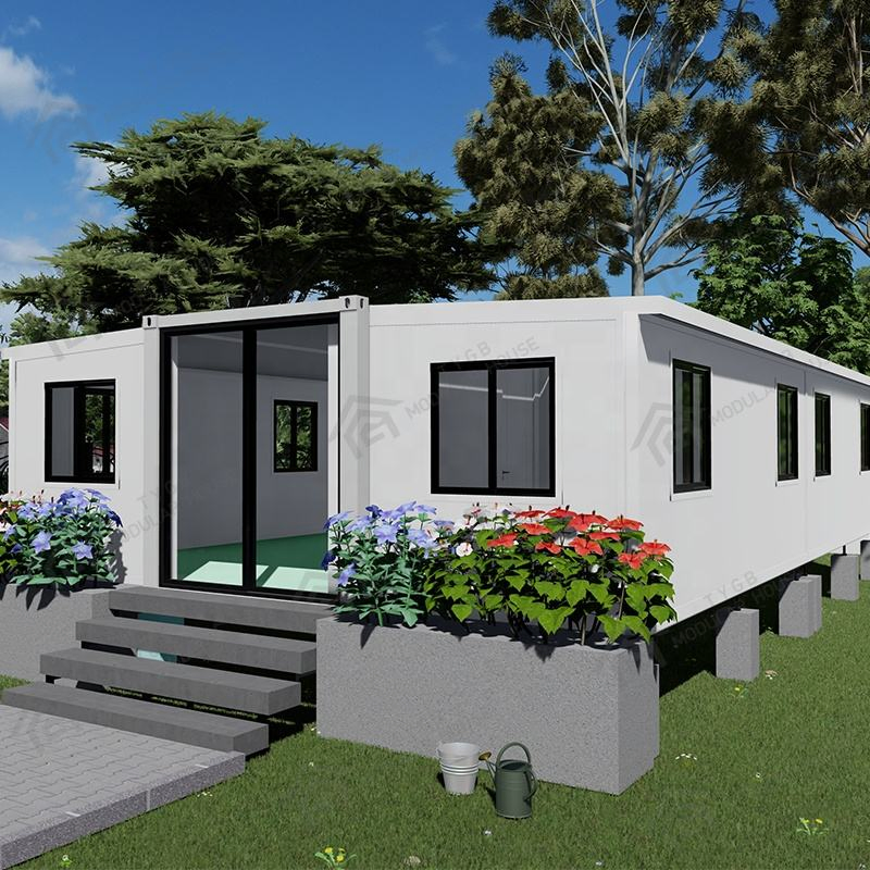 Diseño de Casa Modular Elegante con Estructura de Acero para Familias
