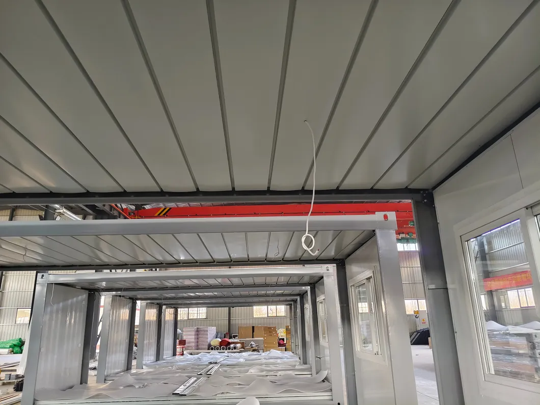 Fábrica 20FT Casa Contenedor de Acero Plegable Tipo Z Oficina de Deslizamiento Plegable Diseño Moderno Hogar Prefabricado Portátil