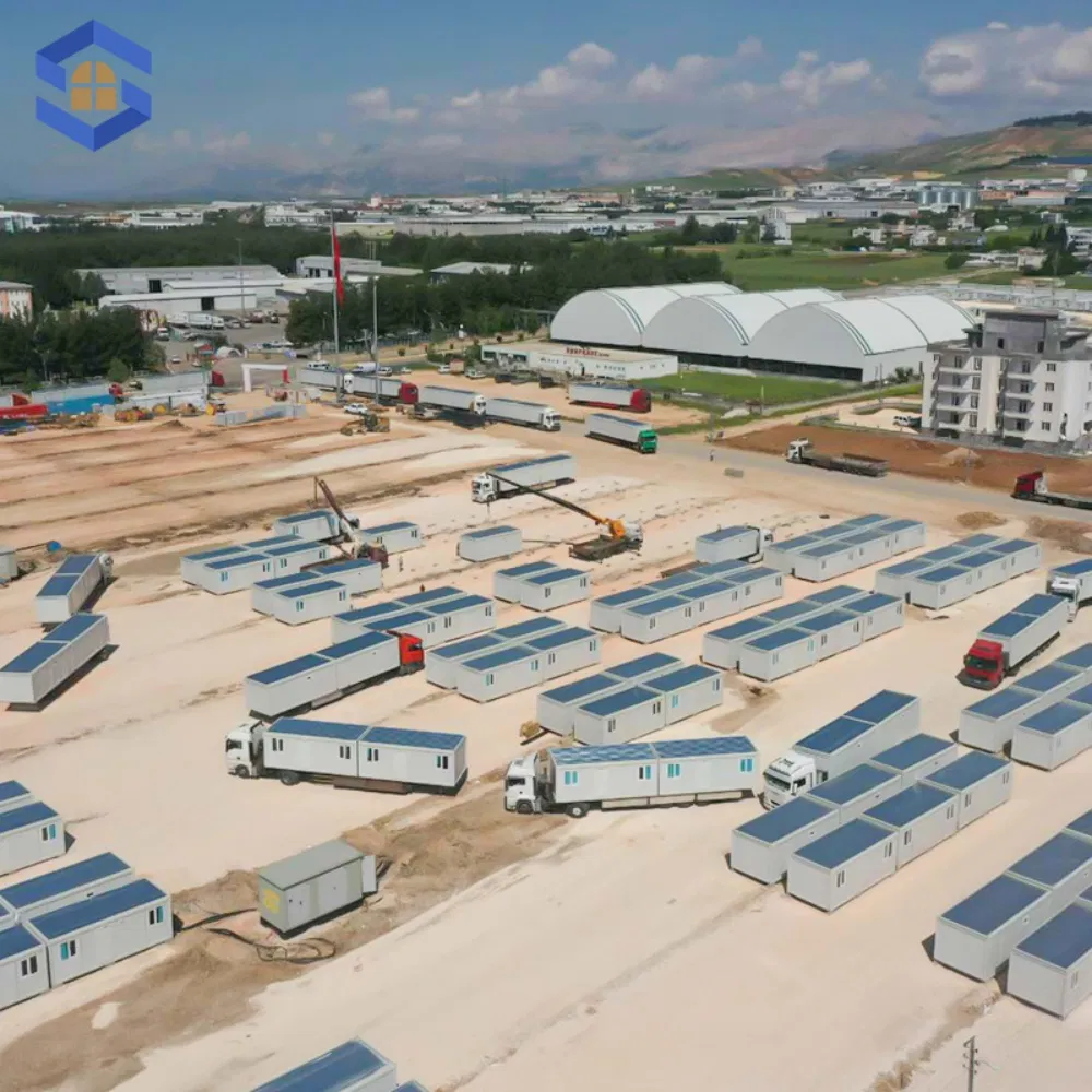 Campamento modular prefabricado anti sísmico, casa móvil de acero reforzado para campamento de perforación de túneles, vivienda asequible, vivienda social
