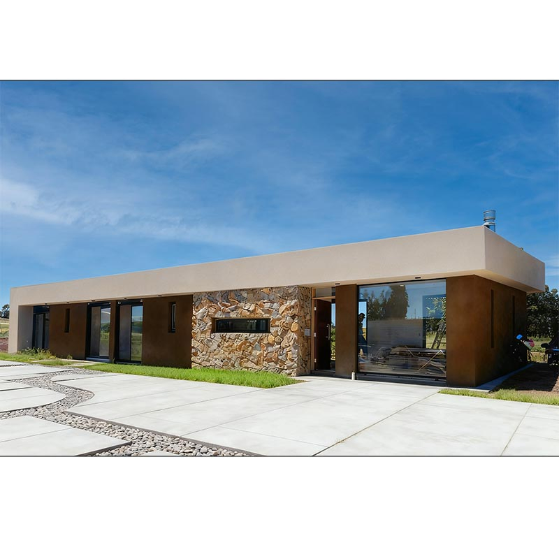 Casa prefabricada villa con estructura de acero ligero casa modular con 3bedroom