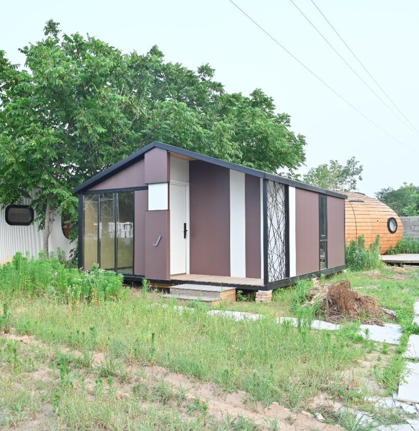 Vivienda plegable de lujo con gablete para proyectos de expansión hotelera, casa modular