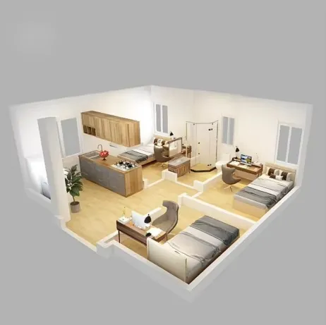 40FT Casa Modular Expandable de Lujo Portátil y Plegable para Vida Familiar