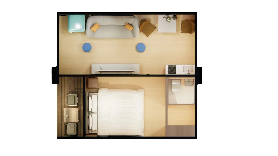 Vivienda plegable modular