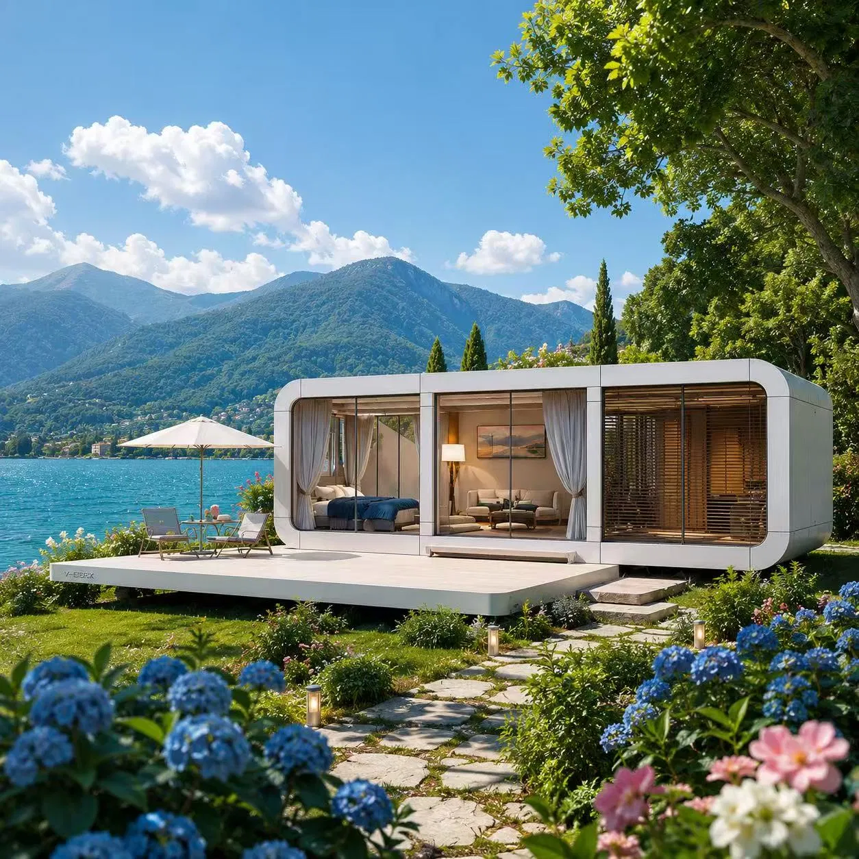 Z1-CT003 Pequeñas casas residenciales móviles modulares expandibles de contenedores ecológicos y inteligentes