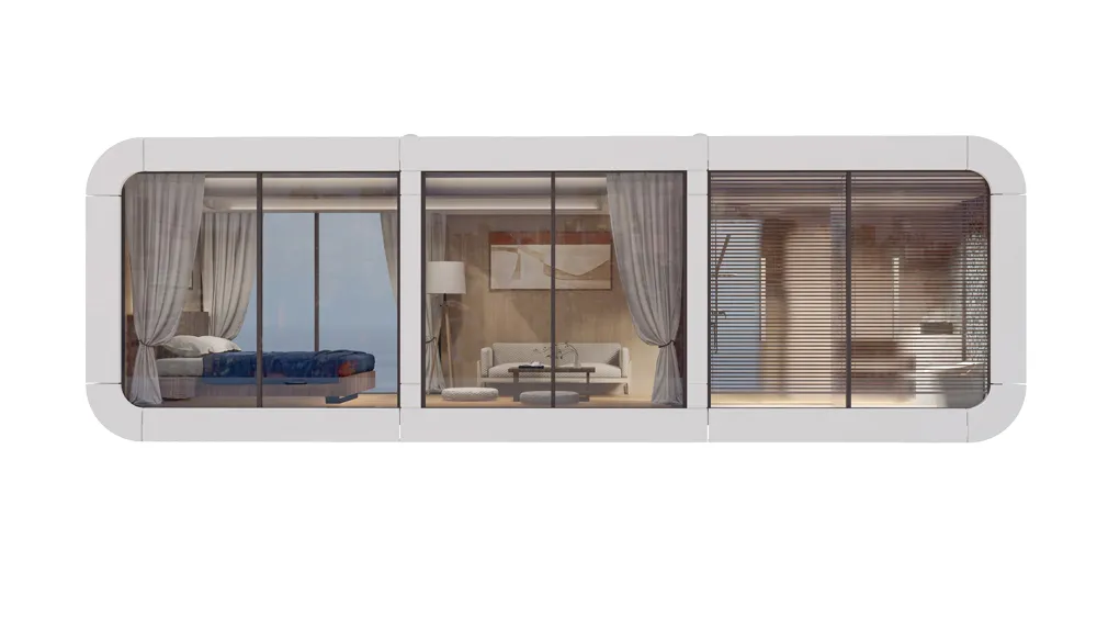 Z1-CT003 Pequeñas casas residenciales móviles modulares expandibles de contenedores ecológicos y inteligentes