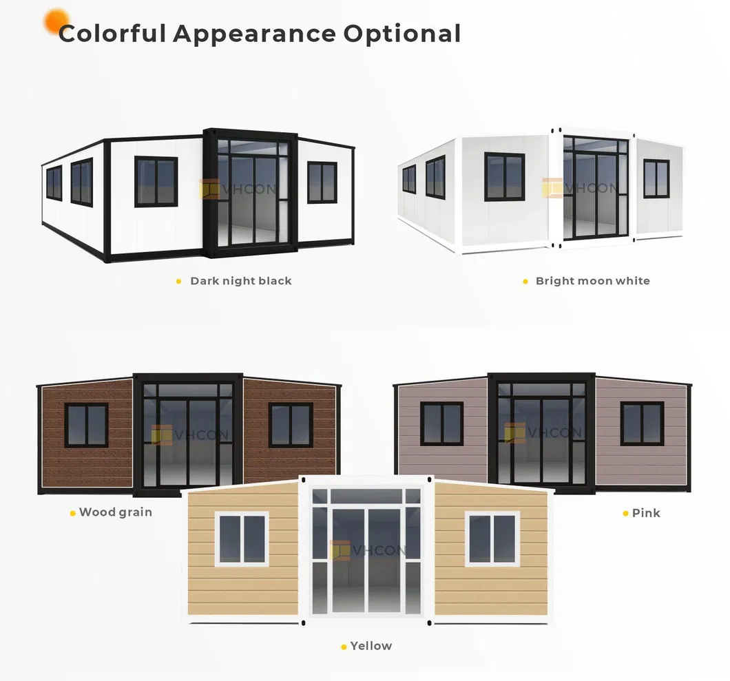 Venta Caliente Casa Contenedor Expandible Prefabricada de Alta Calidad con 3 Habitaciones
