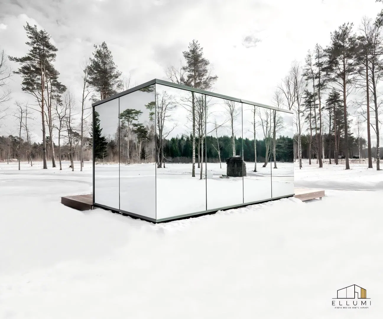 Casa Contenedor Prefabricada Modular Cabaña Pared de Vidrio Casa Pequeña Proyecto de Villa de Vacaciones