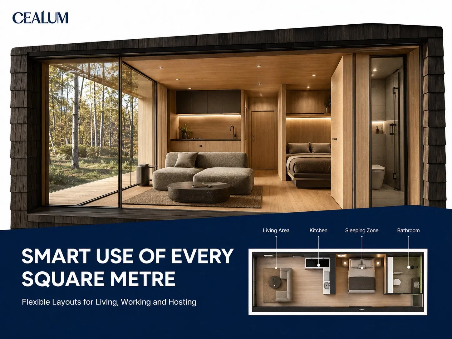 Instalación Rápida de Casa Modular Prefabricada con Estructura de Acero e Interior Personalizado para Proyectos de Resort Residencial y Parque de Vacaciones