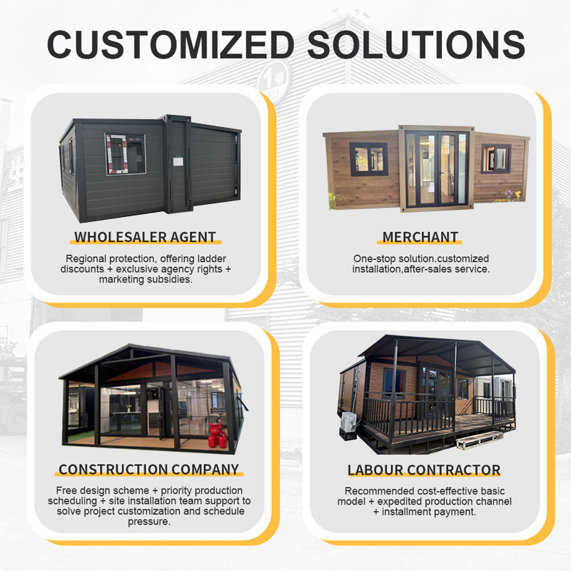 Envío de Casa Móvil Prefabricada Modular 20/30/40FT de Lujo 2 para Dormitorio Pequeño Residencial Listo para Usar, Casa Contenedor Expandible Prefabricada