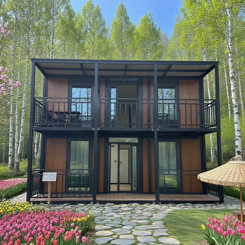 Q235B Casa Contenedor Prefabricada de Estructura de Acero Ligero con Soporte en Línea y Colores Personalizados