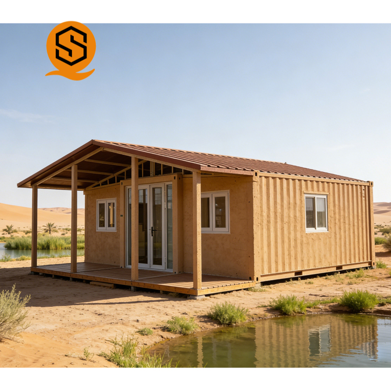 Casa Prefabricada de Lujo 40-Foot Diseño Modular de Dos Dormitorios Villa de Vacaciones Frente a la Playa y Solución Residencial a Largo Plazo