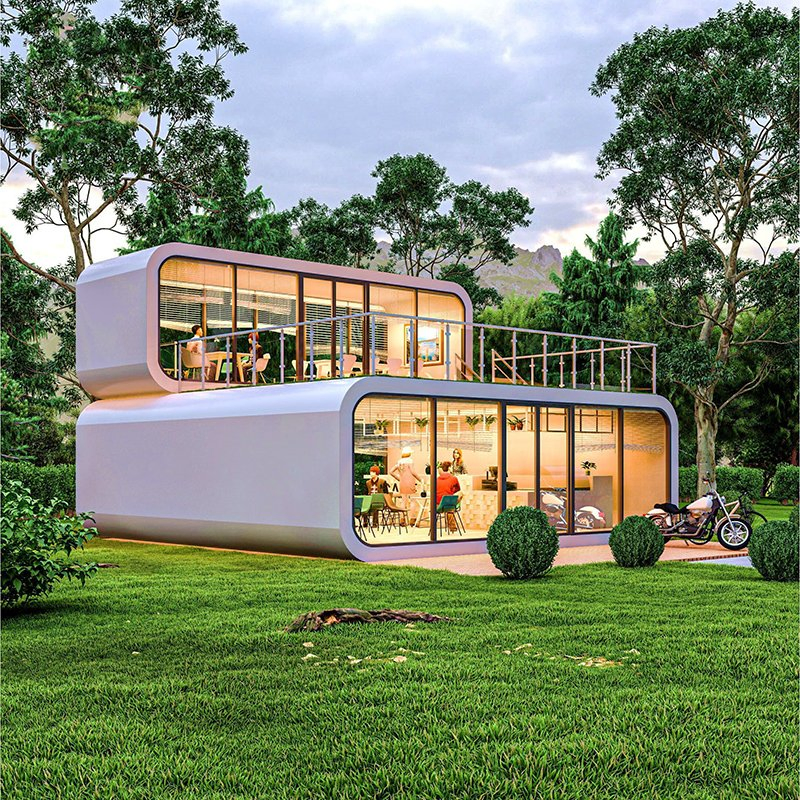 Precio de fábrica móvil pequeño modular prefabricado contemporáneo hogar cápsula prefab