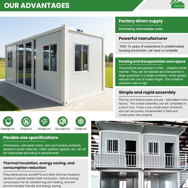 Casas modulares de contenedores plegables al por mayor asequibles de China