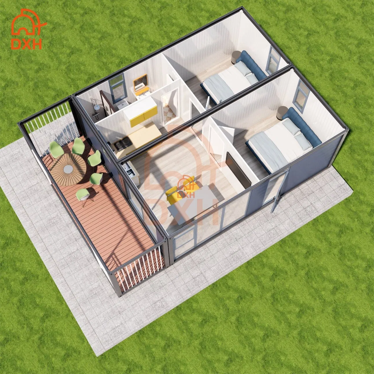 Venta al por mayor de fábrica Villa de campamento impermeable casa modular prefabricada de lujo para vivir al aire libre