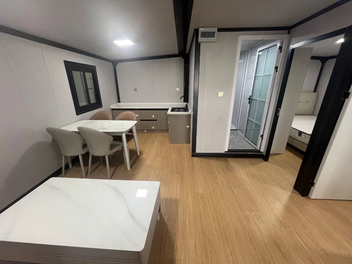 Casa contenedor residencial portátil moderna expandible de alta calidad prefabricada