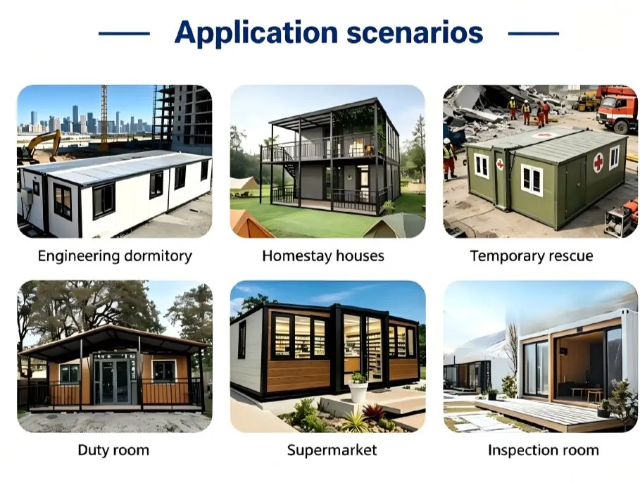 Casa modular prefabricada de doble ala plegable aislada