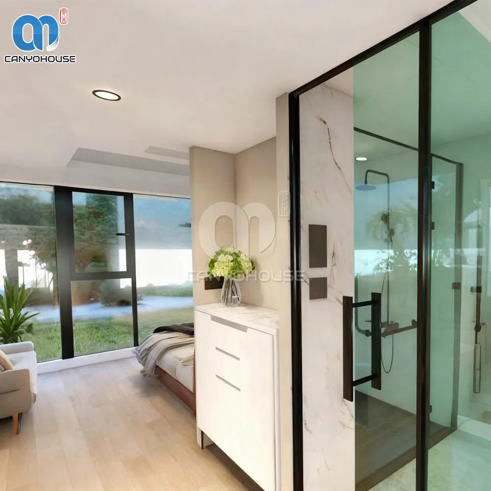 Fabricación de cápsulas espaciales modulares prefabricadas resistentes a terremotos, hogar contenedor moderno prefabricado para áreas residenciales de migrantes
