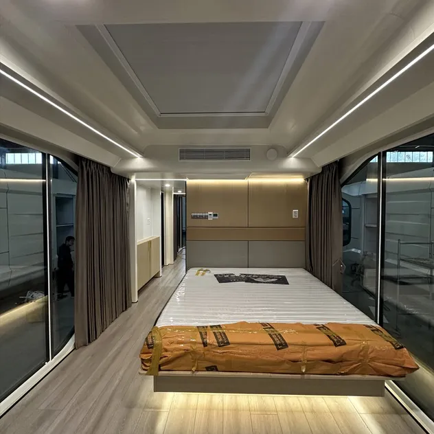 Casa cápsula modular prefabricada, contenedor contemporáneo, cabaña cápsula, casa prefabricada completa y móvil para soluciones de proyectos