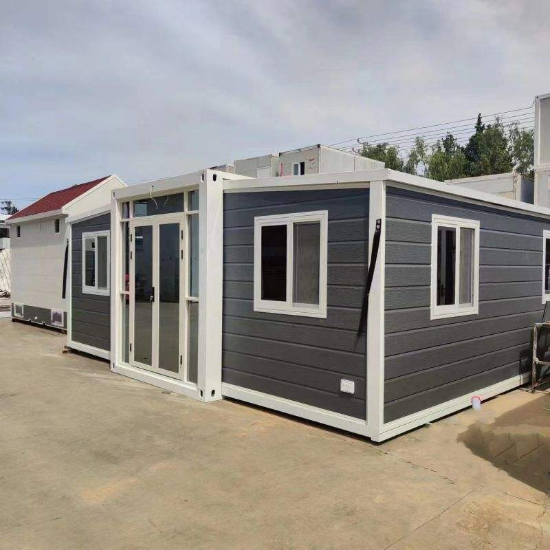 Casa contenedor fabricada en China, casa prefabricada de lujo residencial, casas contenedoras plegables, de bajo costo con baño y dormitorio