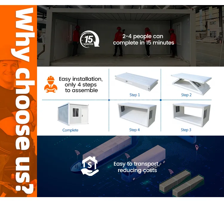 Contenedor Plegable Expandible - Diseño Modular para Oficina Camping Residencial Casa Móvil
