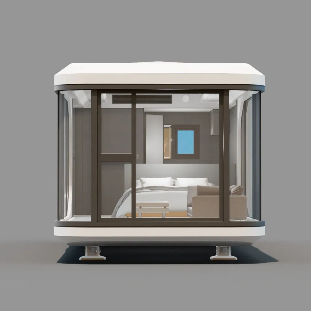 Pequeña casa de lujo ecológica prefabricada en contenedor modular expandible, casa inteligente portátil móvil residencial