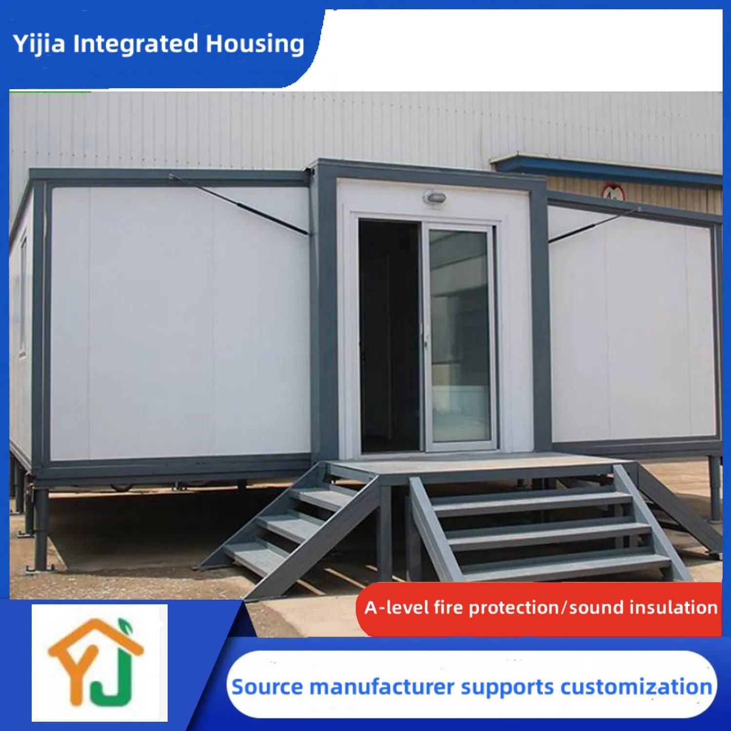 Vivienda de expansión, vivienda temporal dedicada para uso posterior a desastres, plegable y reutilizable, vendida directamente por los fabricantes