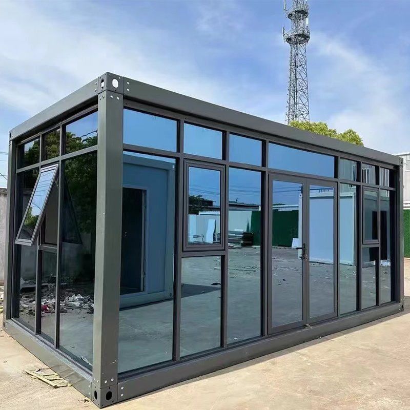 Casas micro residenciales modulares prefabricadas desmontables y móviles con paredes de vidrio, casas de contenedores prefabricadas de lujo
