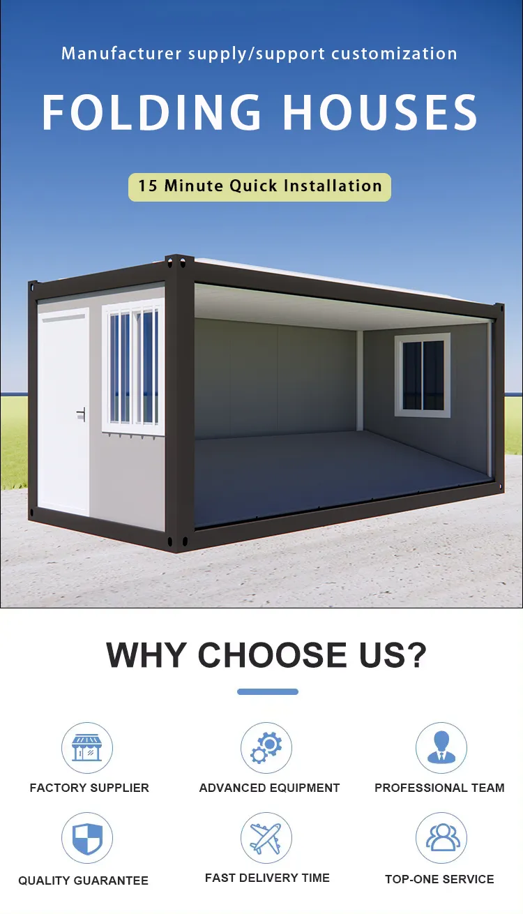 Oficina móvil modular plegable prefabricada de contenedor potable