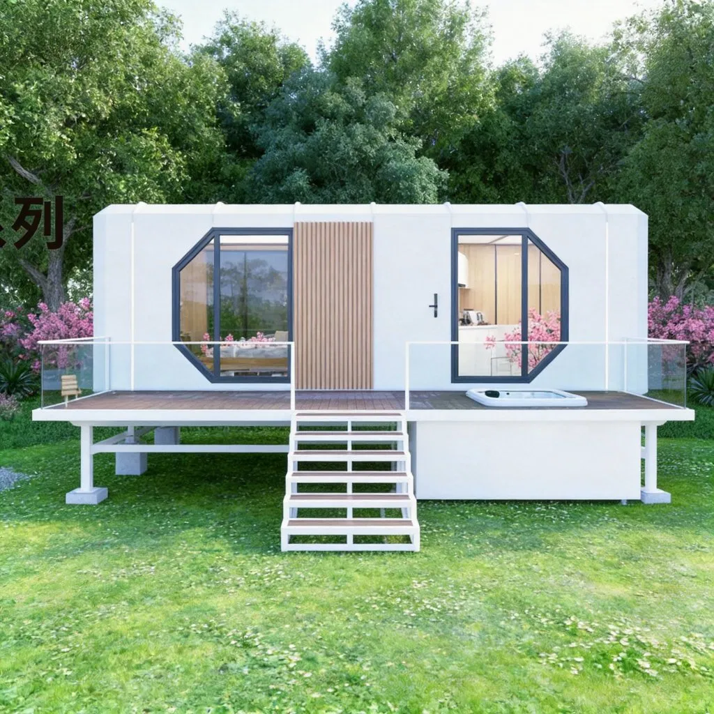 Casas residenciales móviles inteligentes modulares expandibles de cápsulas prefabricadas ecológicas de acero