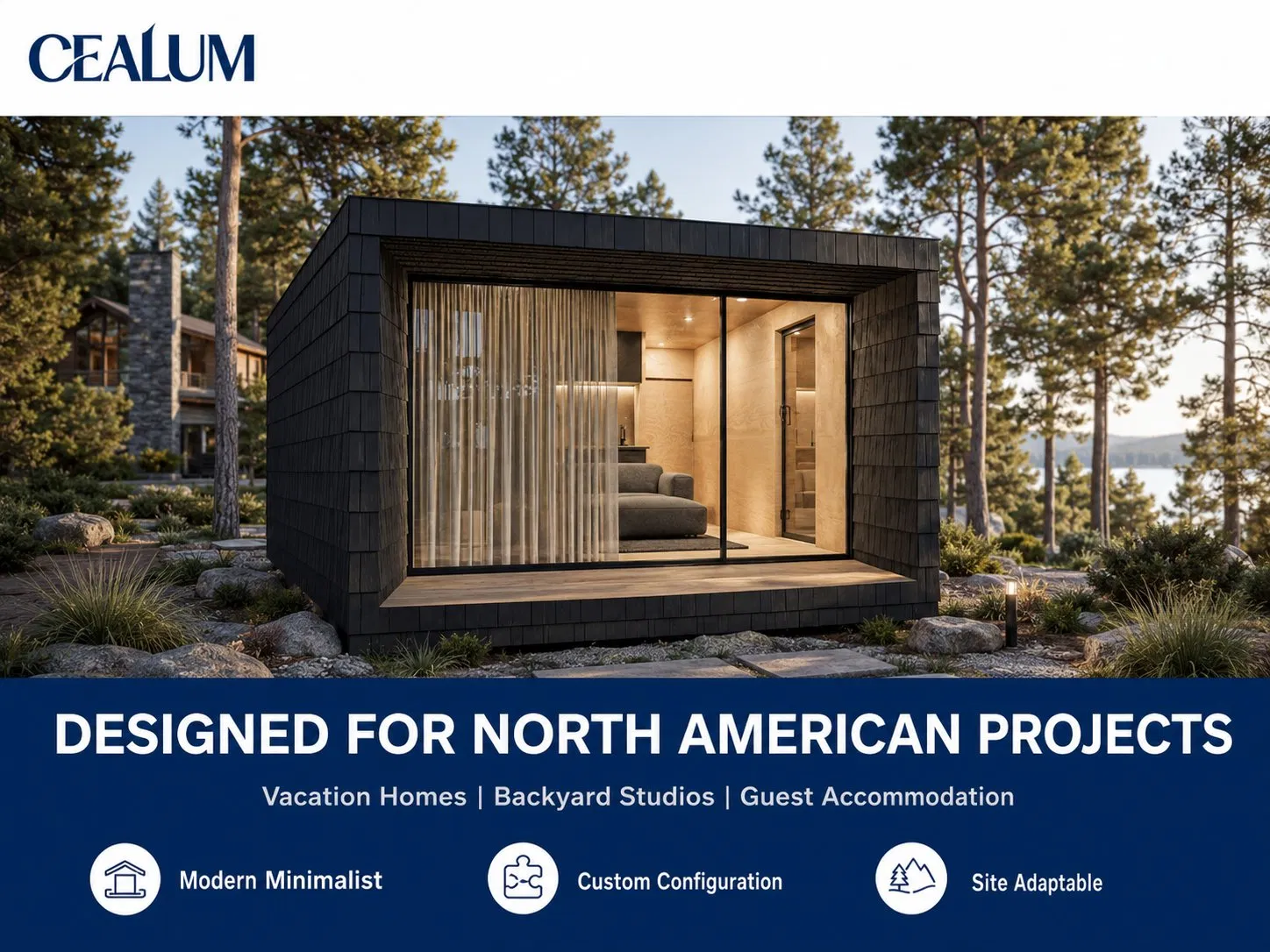 Instalación Rápida de Casa Modular Prefabricada con Estructura de Acero e Interior Personalizado para Proyectos de Resort Residencial y Parque de Vacaciones