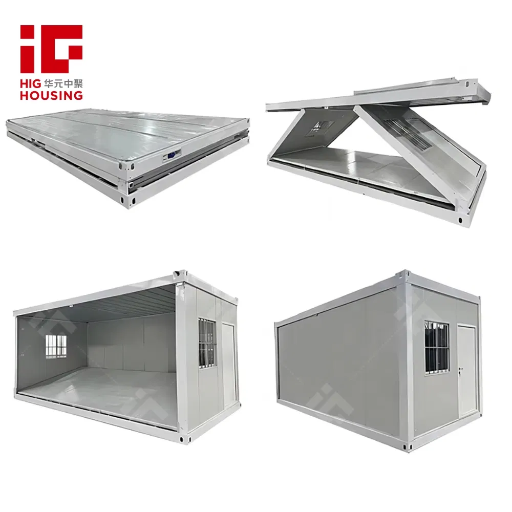 Oficina móvil modular plegable prefabricada de contenedor potable, casas de contenedor prefabricadas