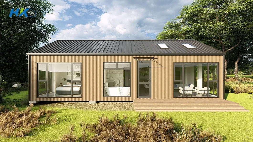 Vista 3D Casa Prefabricada Modular de Contenedor de Lujo