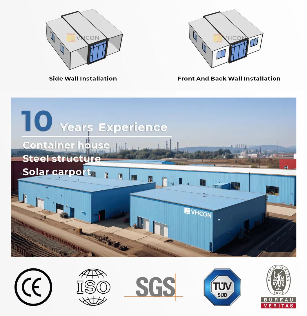 Venta Caliente Casa Contenedor Expandible Prefabricada de Alta Calidad con 3 Habitaciones