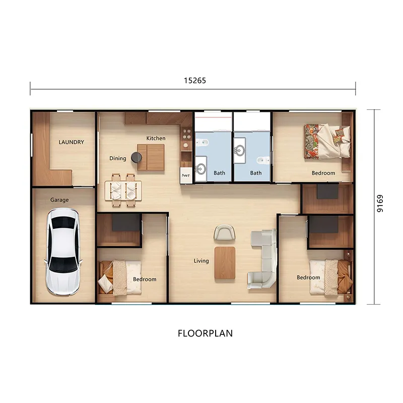 Casas de contenedores prefabricadas de lujo, kits de acentos de madera modular y diseños personalizados