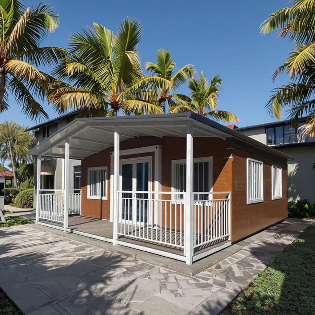 Casa modular prefabricada de doble ala plegable aislada