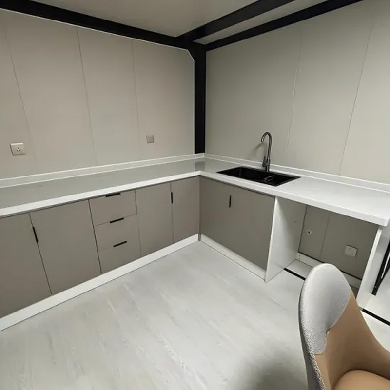 Villa de acero ligero engrosado anti tifón para familia unifamiliar, hogar modular para inmigrantes en islas costeras