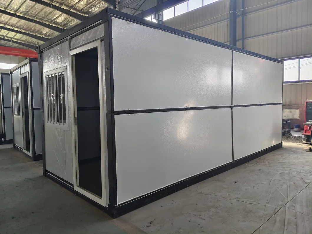 Fábrica 20FT Casa Contenedor de Acero Plegable Tipo Z Oficina de Deslizamiento Plegable Diseño Moderno Hogar Prefabricado Portátil