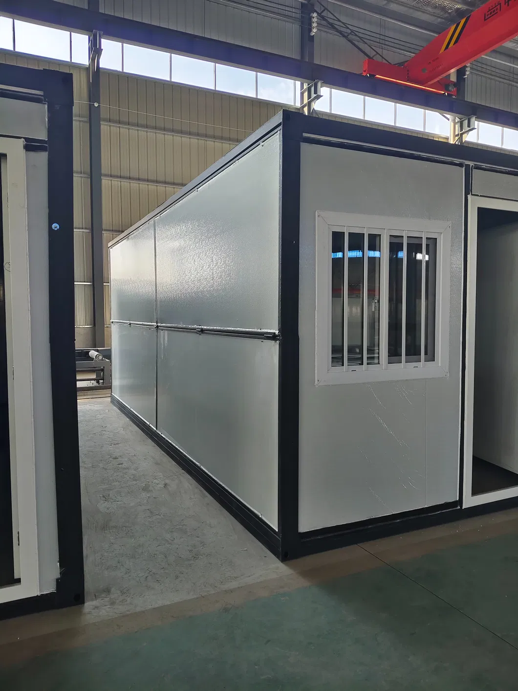 Fábrica 20FT Casa Contenedor de Acero Plegable Tipo Z Oficina de Deslizamiento Plegable Diseño Moderno Hogar Prefabricado Portátil