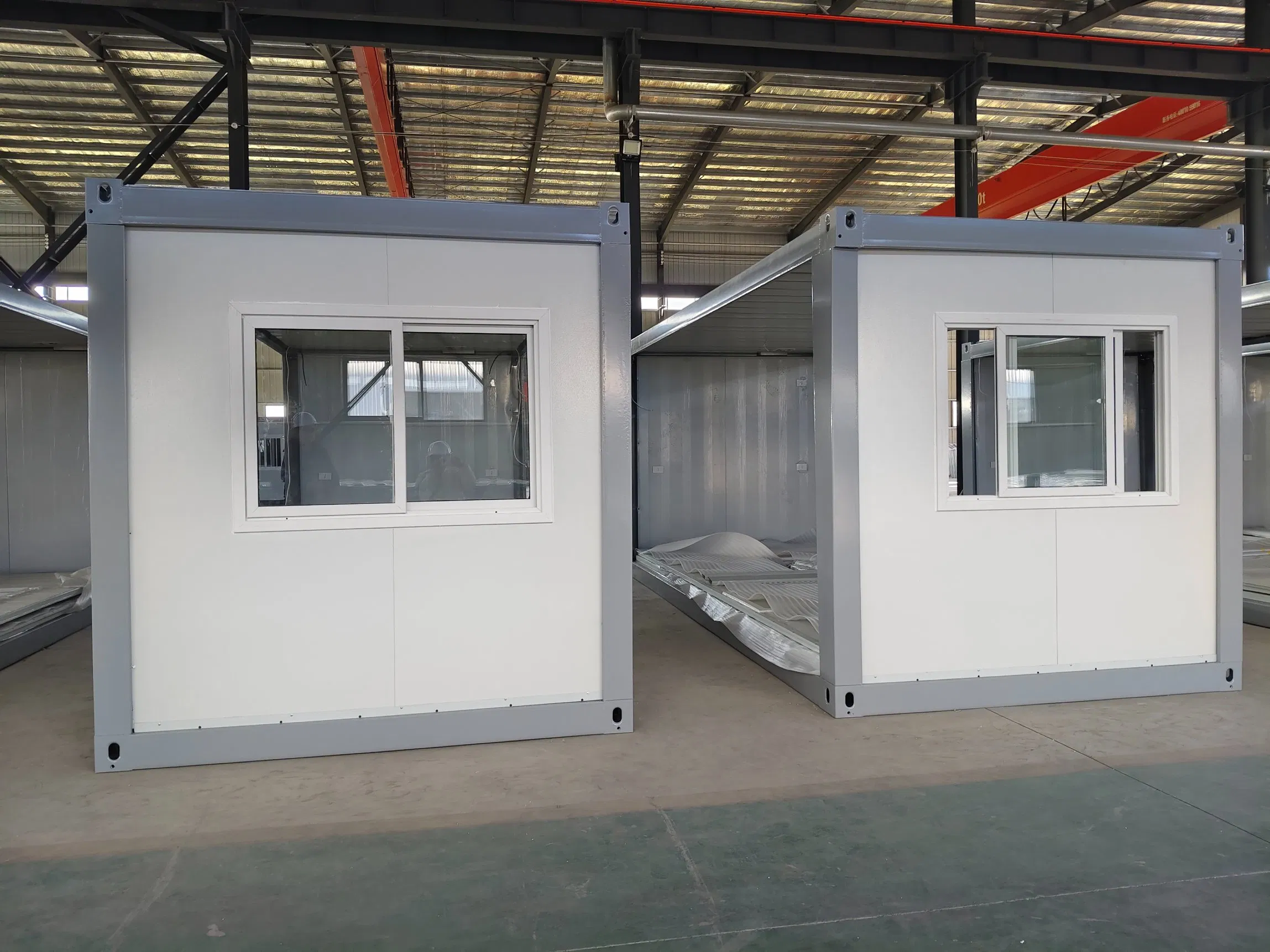 Fábrica 20FT Casa Contenedor de Acero Plegable Tipo Z Oficina de Deslizamiento Plegable Diseño Moderno Hogar Prefabricado Portátil