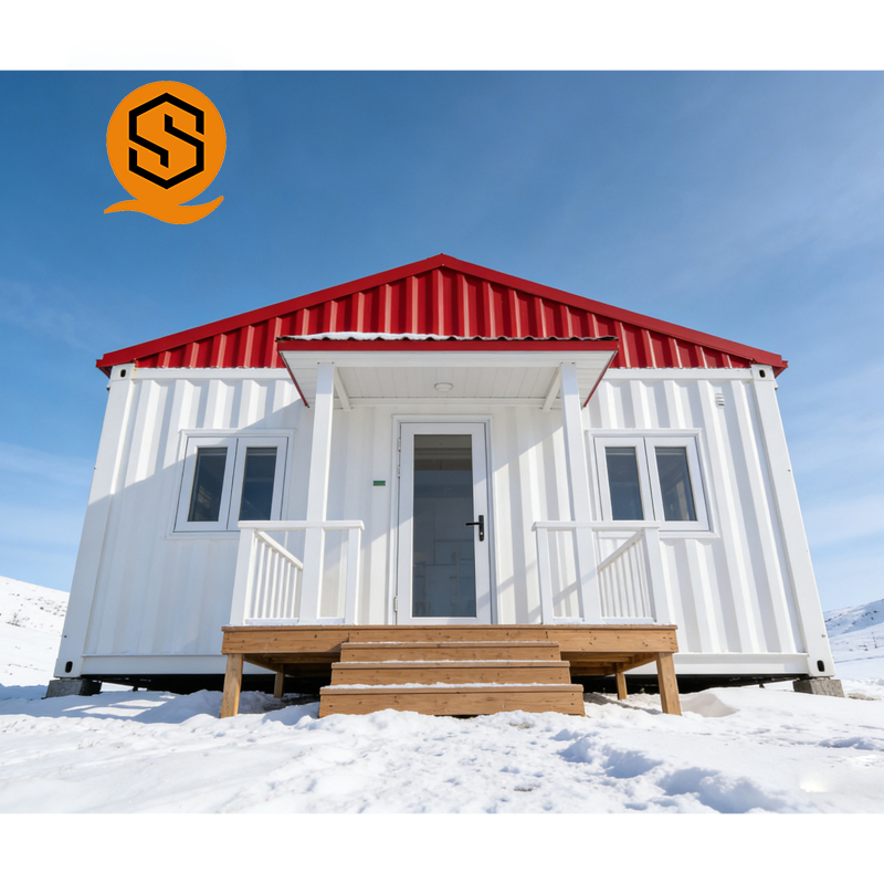 Casa Prefabricada de Lujo 40-Foot Diseño Modular de Dos Dormitorios Villa de Vacaciones Frente a la Playa y Solución Residencial a Largo Plazo