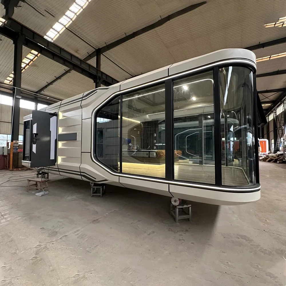 Casa cápsula modular prefabricada, contenedor contemporáneo, cabaña cápsula, casa prefabricada completa y móvil para soluciones de proyectos