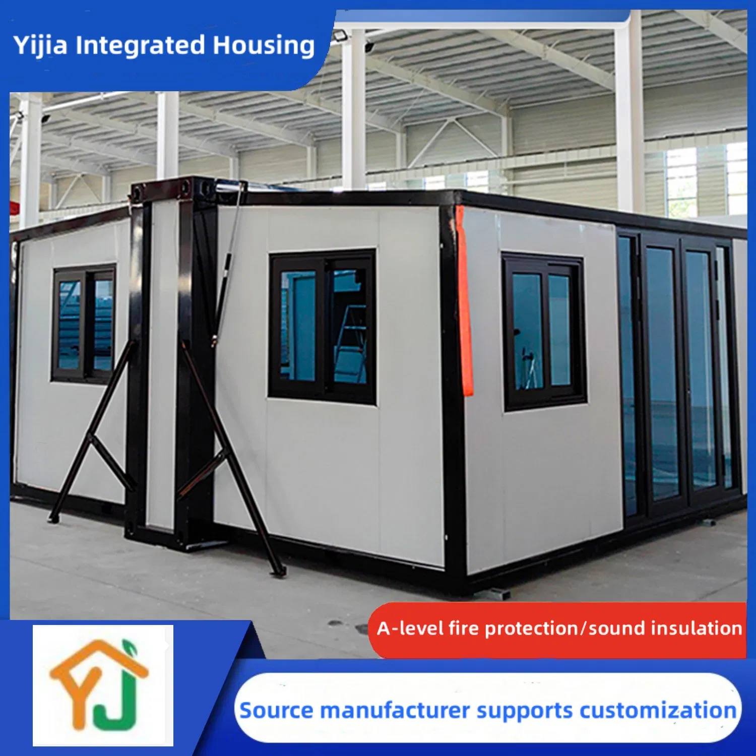 Vivienda de expansión, vivienda temporal dedicada para uso posterior a desastres, plegable y reutilizable, vendida directamente por los fabricantes