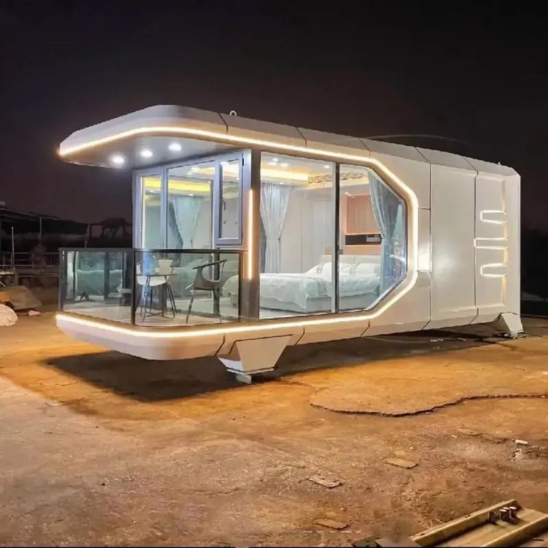 Casa modular prefabricada estilo japonés personalizada, villa contenedor familiar, hogar cápsula espacial, OEM