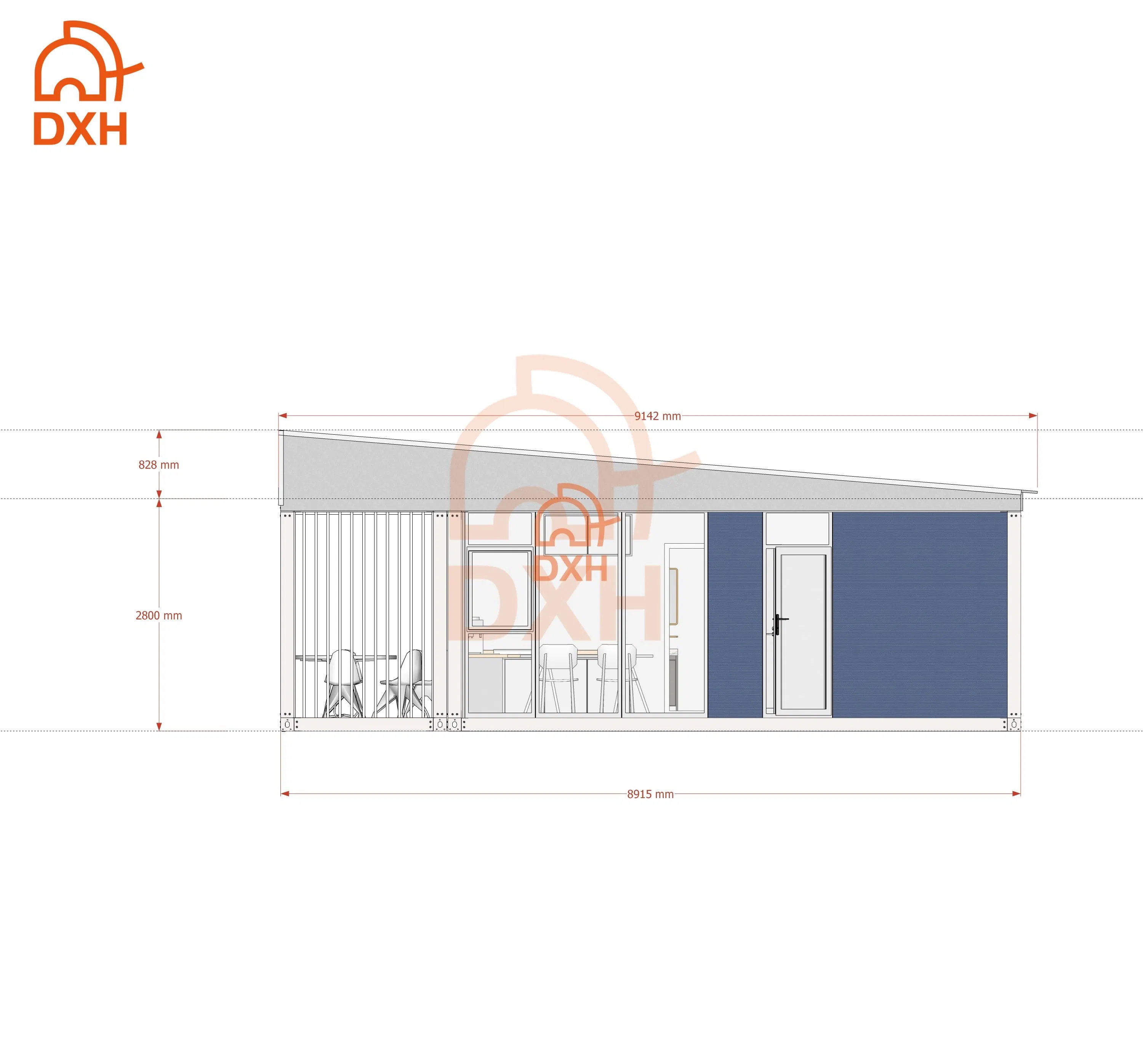 Venta al por mayor de fábrica Villa de campamento impermeable casa modular prefabricada de lujo para vivir al aire libre