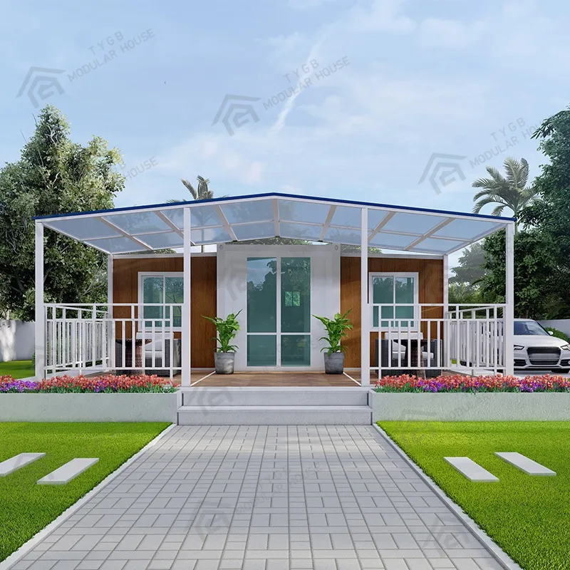 Diseño de Casa Modular Elegante con Estructura de Acero para Familias