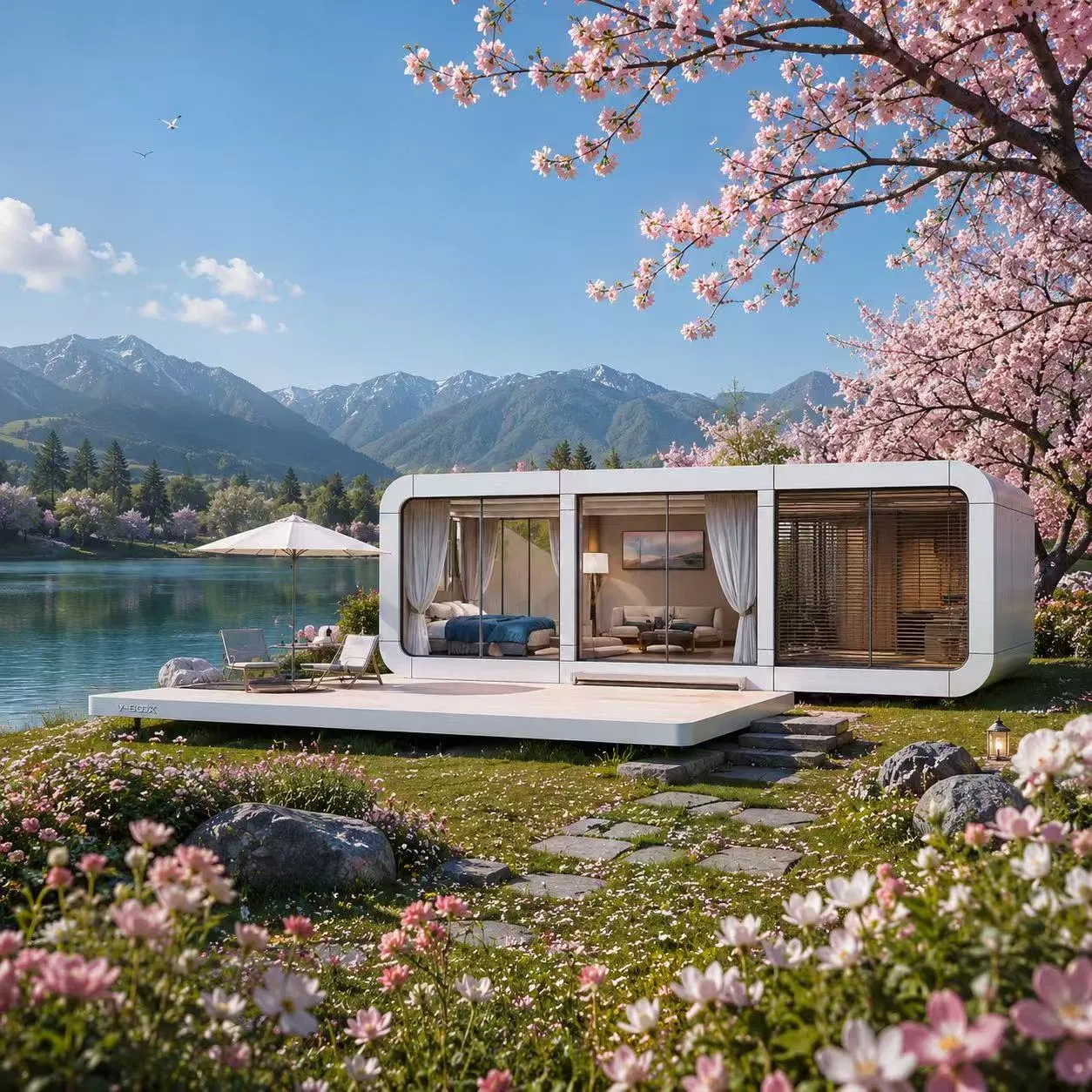 Z1-CT003 Pequeñas casas residenciales móviles modulares expandibles de contenedores ecológicos y inteligentes