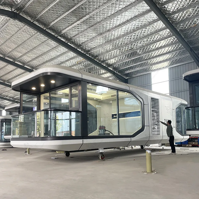Hogares prefabricados de lujo, pequeñas casas móviles, cápsulas residenciales modulares prefabricadas