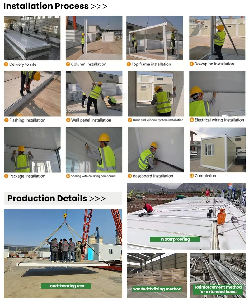 Instalación y especificaciones técnicas de contenedores